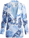 Alice And Olivia Breann Fitted Blazer In Blue
