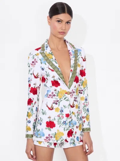 ALICE AND OLIVIA BREANN EMBROIDERED BLAZER