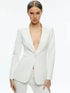 Alice And Olivia Breann Fitted Blazer In Off White