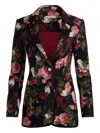 Alice And Olivia Breann Floral Blazer In Brown