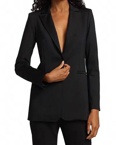 Alice And Olivia Breann Long Fitted Blazer In Black