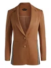 Alice And Olivia Breann Side-stripe Blazer In Brown