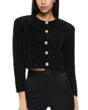 Alice And Olivia Breanna Chunky Knit Cardigan In Black