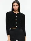 Alice And Olivia Breanna Chunky Knit Cardigan In Black