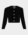 Alice And Olivia Breanna Chunky Knit Cardigan In Black