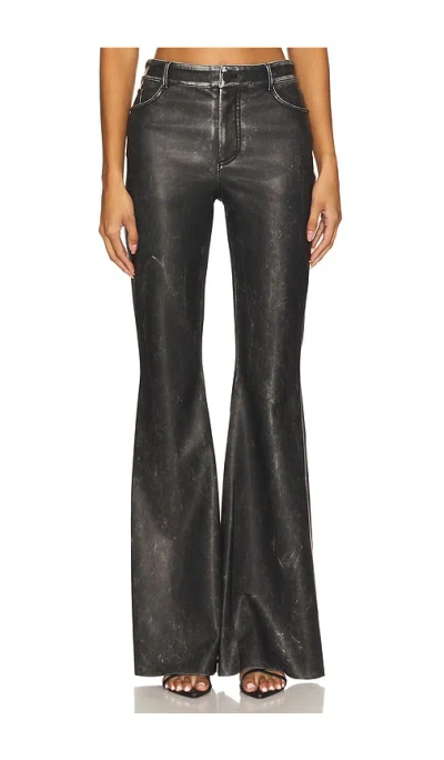 Alice And Olivia Brent Leather Pant In Black