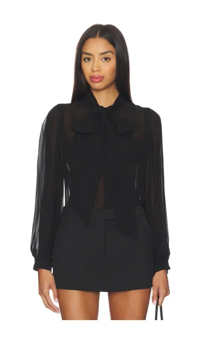Alice And Olivia Brentley Blouse In Black
