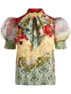 ALICE AND OLIVIA BRENTLEY FLORAL-PRINT BLOUSE