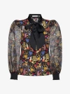 ALICE AND OLIVIA BRENTLEY PRINT SILK BLOUSE