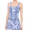 Alice And Olivia Breslin Corset Top In Blue Multi In Blue