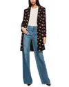 Alice And Olivia Bret Long Blazer In Black