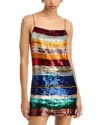 Alice And Olivia Bridget Spaghetti-strap Sequined Mini Dress