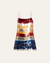 Alice And Olivia Bridget Spaghetti-strap Sequined Mini Dress