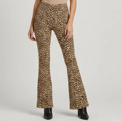 Pre-owned Alice And Olivia Brown Leopard Print Stretch Crepe Bootcut Flared Pants S
