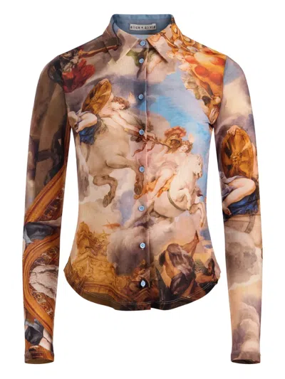 Alice And Olivia Button-down Shirt In Multi