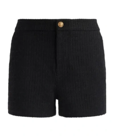 Alice And Olivia Button Shorts In Black
