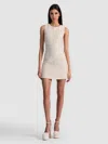 Alice And Olivia Cade Embellished Sleeveless Dress In White