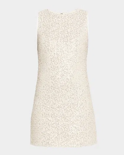 Alice And Olivia Cade Embellished Tweed Mini Dress In Multi
