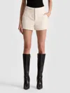 Alice And Olivia New Harvey Leather Jacket In White