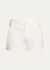 Alice And Olivia Cady Cotton Blend Shorts In Off White