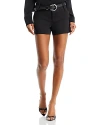 Alice And Olivia Dylan High-waisted Shorts In Black