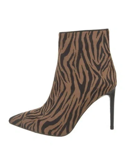 Pre-owned Alice And Olivia Calf Hair Animal Print Pumps
