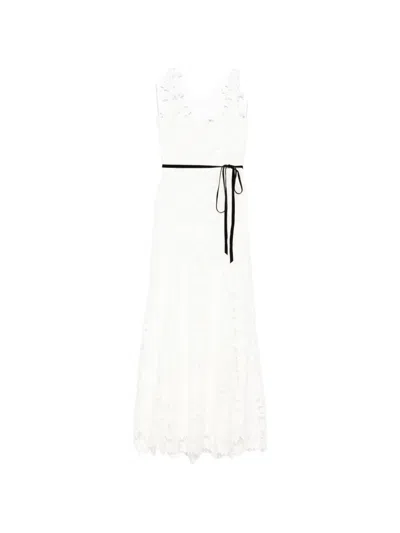 Alice And Olivia Calla Lace Maxi Dress In White