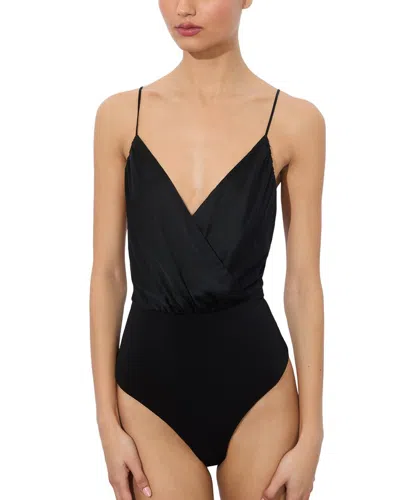 ALICE AND OLIVIA CALLIE SILK-BLEND BODYSUIT