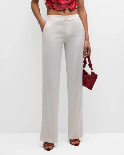 Alice And Olivia Mame Wide-leg Trousers In White