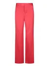 Alice And Olivia Calvin Wide Leg Trouser In Red