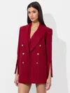 Alice And Olivia Double-breasted Blazer In Red