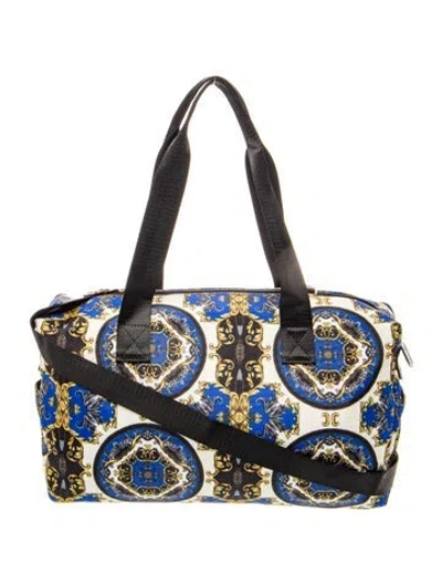 Pre-owned Alice And Olivia Canvas Messenger Bag In Blue