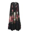Alice And Olivia Cape-detail Roya Gown In Black