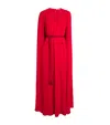 Alice And Olivia Zenaida Maxi Cape Dress In Red