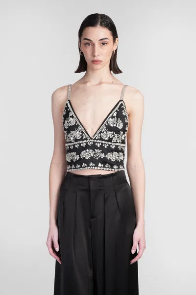 Alice And Olivia Carli Topwear In Black Polyester