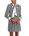 Alice And Olivia Carol Silk Dress In Minhoundwh