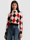 Alice And Olivia Argyle-pattern Sweater