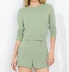 Alice And Olivia Carolann Shrunken Pullover In Green