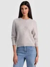 Alice And Olivia Carolee Cashmere Pullover In Gray