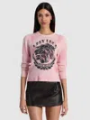 Alice And Olivia Carolee Wool Printed Pullover In Multi