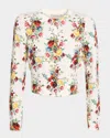 Alice And Olivia Carson Printed Cardigan In Multi