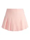 Alice And Olivia Carter Low-rise Pleated Mini Skirt In Pink