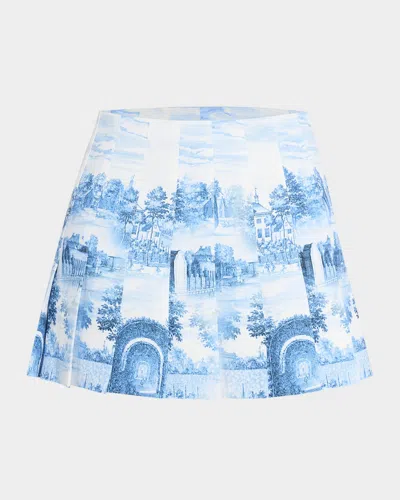 ALICE AND OLIVIA CARTER PLEATED MINI SKIRT