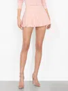 Alice And Olivia Carter Low-rise Pleated Mini Skirt In Pink Bloom