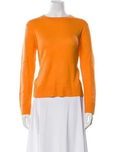 Pre-owned Alice And Olivia Cashmere Bateau Neckline Sweater In Orange