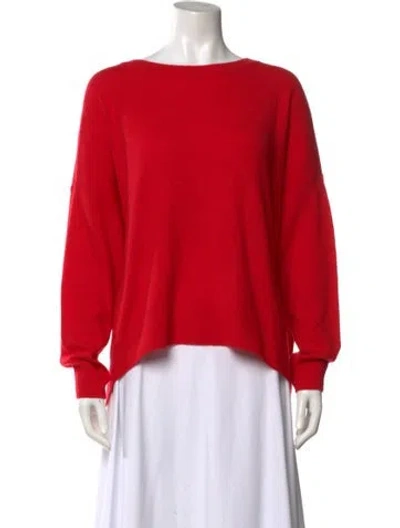 Pre-owned Alice And Olivia Cashmere Bateau Neckline Sweater W/ Tags In Red