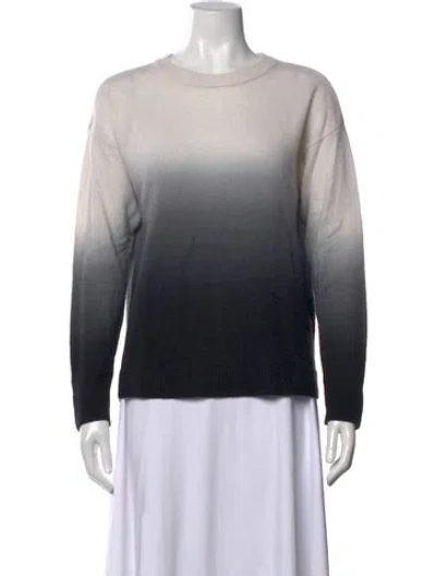 Pre-owned Alice And Olivia Cashmere Colorblock Pattern Sweater In Black