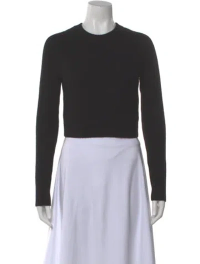 Pre-owned Alice And Olivia Cashmere Crew Neck Sweater In Black
