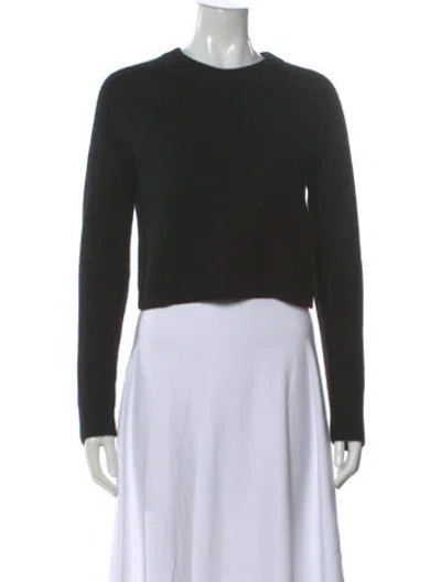 Pre-owned Alice And Olivia Cashmere Crew Neck Sweater In Black