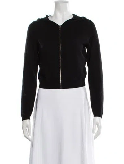 Pre-owned Alice And Olivia Cashmere Crew Neck Sweater In Black